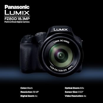 Panasonic Lumix FZ80D 海外版 Amazon.com : Panasonic LUMIX FZ80D 18.1MP Point & Shoot